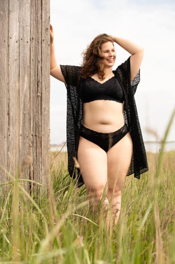 Hi-Leg Slip „Felicita“ Schwarz – Bild 7