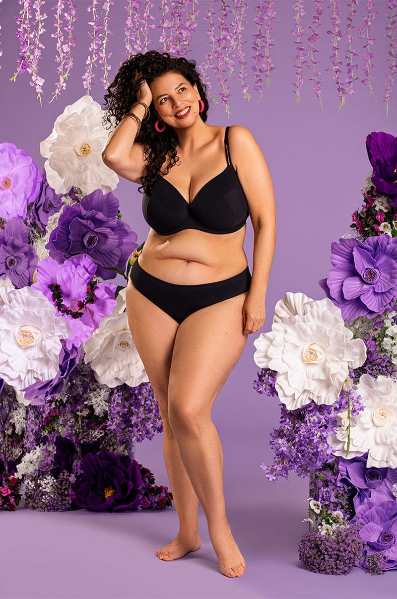 Hi-Leg Bikini Slip „Luna“ Schwarz – Bild 5