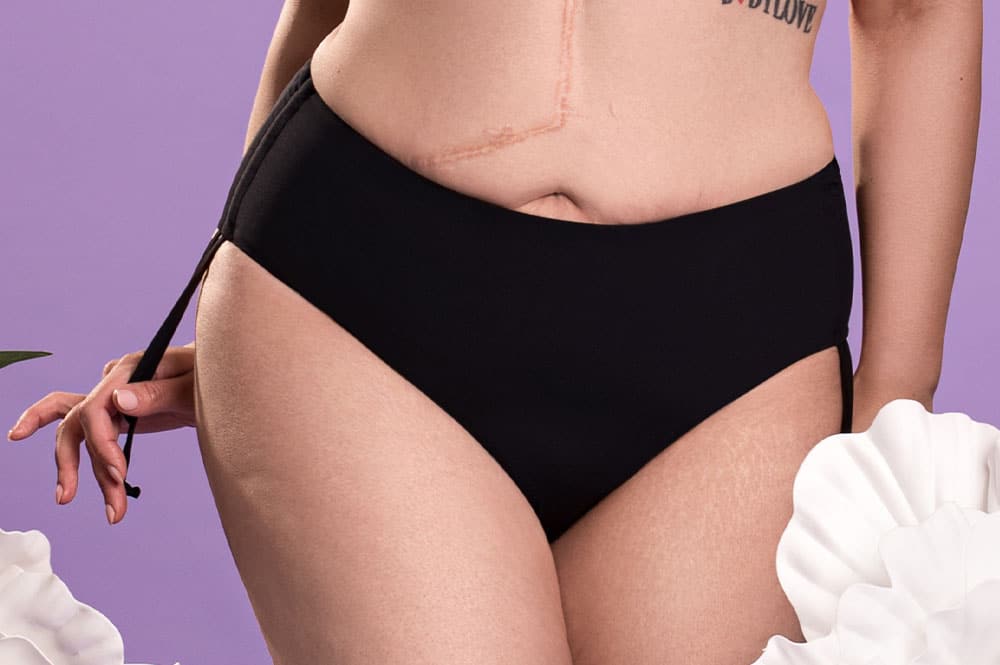 Hi-Waist Bikini Slip „Luna“ Schwarz